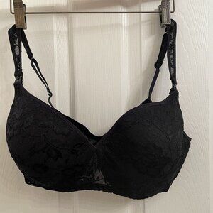 Motherhood Maternity Black Lily Lace Underwire Bra Size 42F